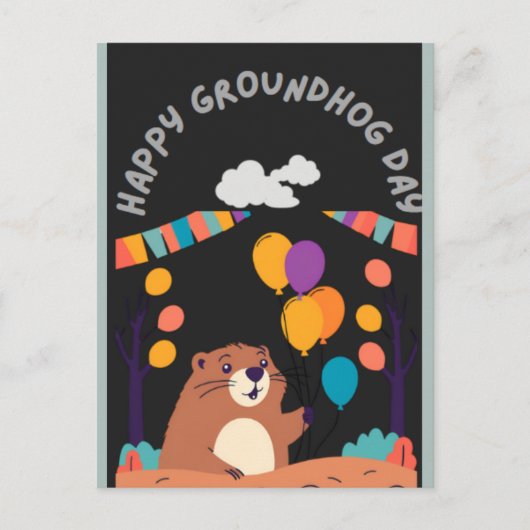 Groundhog Day Celebration: Schaduw of Glans? Briefkaart (Voorkant)
