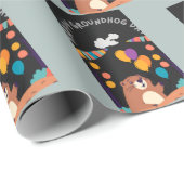 Groundhog Day Celebration: Schaduw of Glans? Cadeaupapier (Rol Hoek)