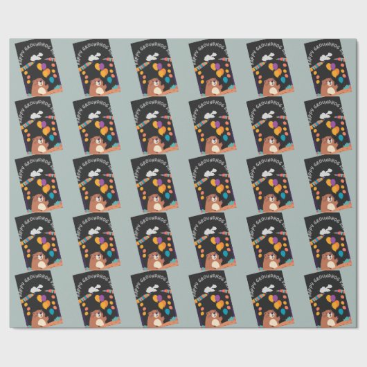 Groundhog Day Celebration: Schaduw of Glans? Cadeaupapier (Zoom)