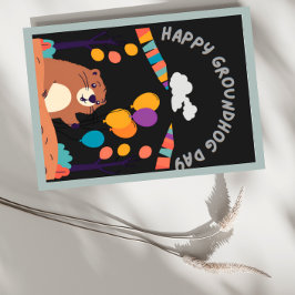 Groundhog Day Celebration: Schaduw of Glans? Feestdagenkaart