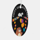 Groundhog Day Celebration: Schaduw of Glans? Metalen Ornament (Voorkant Rechts)