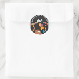 Groundhog Day Celebration: Schaduw of Glans? Ronde Sticker
