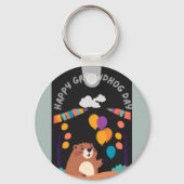 Groundhog Day Celebration: Schaduw of Glans? Sleutelhanger (Voorkant)