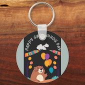 Groundhog Day Celebration: Schaduw of Glans? Sleutelhanger (Voorkant)