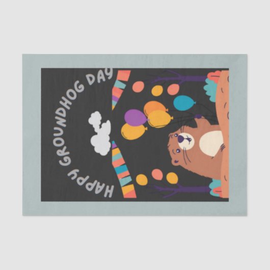 Groundhog Day Celebration: Schaduw of Glans? Tissuepapier (Voorkant)