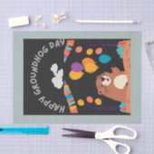 Groundhog Day Celebration: Schaduw of Glans? Tissuepapier (Craft)