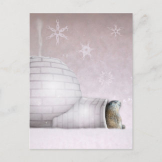 Groundhog Day - Chillin' bij de igloo Briefkaart