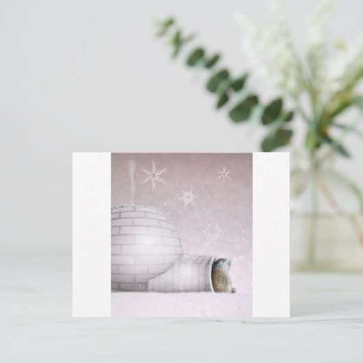 Groundhog Day - Chillin' bij de igloo Briefkaart (Staand voorkant)