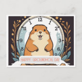 Groundhog Day Een Feest van de Lente Briefkaart (Voorkant)