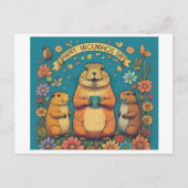 Groundhog Day Een Feest van Lente Briefkaart (Voorkant)