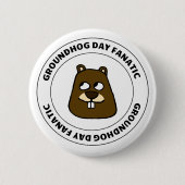 Groundhog Day-fanaat Ronde Button 5,7 Cm (Voorkant)