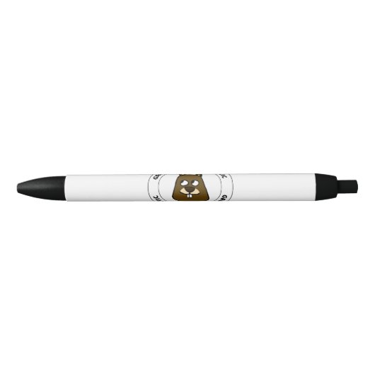 Groundhog Day Fanatic Zwarte Inkt Pen (Voorkant)