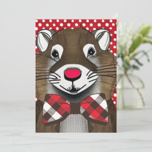 Groundhog Day Feestdagenkaart (Staand voorkant)