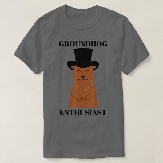 Groundhog Day Funny Shadow Winter Spring Groundhog T-shirt (Design voorkant)