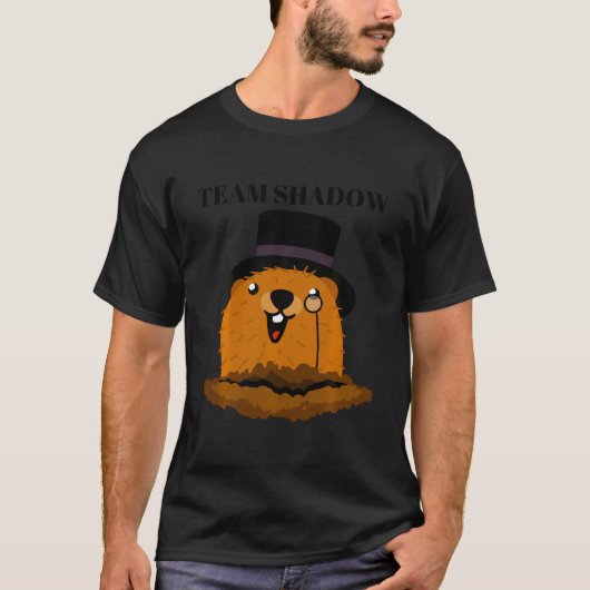 Groundhog Day Funny Shadow Winter Spring Groundhog T-shirt (Voorkant)