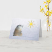 Groundhog Day. Geloof het. Kaart (Gele Bloem)