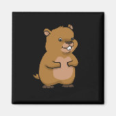 Groundhog Day Gift Mannen Vrouwen Groundhog Magneet (Voorkant)