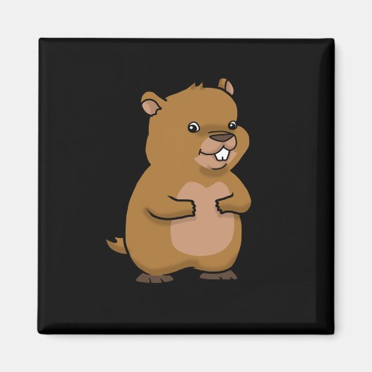Groundhog Day Gift Mannen Vrouwen Groundhog Magneet (Voorkant)