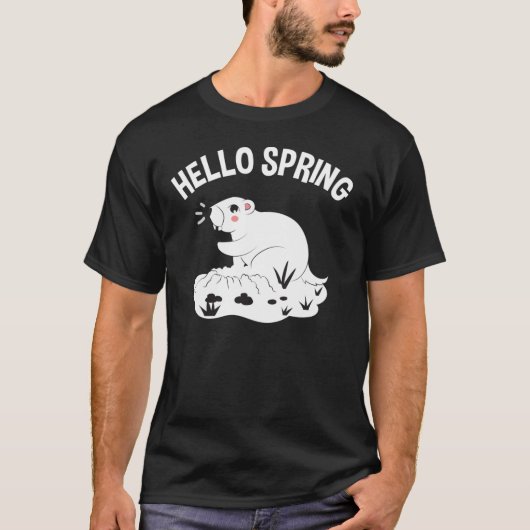 Groundhog Day Gifts Hallo Spring 52 T-shirt (Voorkant)