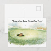 Groundhog Day Golfer Winter Golf Holiday Feestdagenkaart (Voorkant / Achterkant)