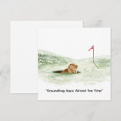 Groundhog Day Golfer Winter Golf Holiday Feestdagenkaart (Voorkant / Achterkant)