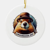 Groundhog Day, Groundhog Keramisch Ornament (Voorkant)