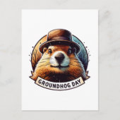 Groundhog Day, Groundhog, Postcrossing Briefkaart (Voorkant)