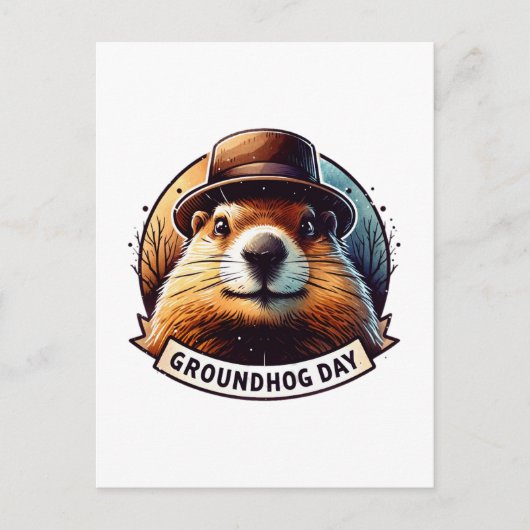 Groundhog Day, Groundhog, Postcrossing Briefkaart (Voorkant)