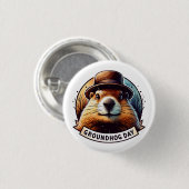 Groundhog Day, Groundhog Ronde Button 3,2 Cm (Voorkant /achterkant)