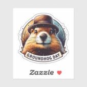 Groundhog Day, Groundhog Sticker (Vel)