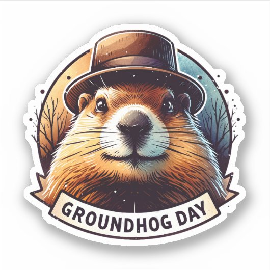 Groundhog Day, Groundhog Sticker (Voorkant)