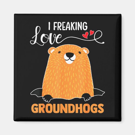 Groundhog Day Ik hou van Groundhog Png  Magneet (Voorkant)