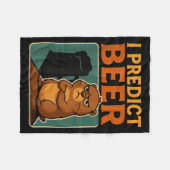 Groundhog Day Ik voorspel bier Grumpy Groundhog Hu Fleece Deken (Voorkant (Horizontaal))