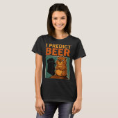 Groundhog Day Ik voorspel bier Grumpy Groundhog Hu T-shirt (Voorkant volledig)