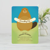 Groundhog Day Invitation Kaart (Staand voorkant)