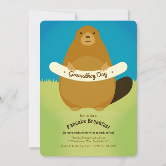 Groundhog Day Invitation Kaart (Voorkant)