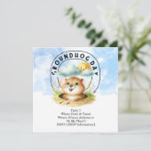 Groundhog Day Invitation Kaart - Vier het met plez (Staand voorkant)