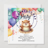 Groundhog Day Invitation Kaart - Vier het met plez (Voorkant)