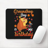 Groundhog Day Is My Birthday February 2, Happy Gro Muismat (Met muis)