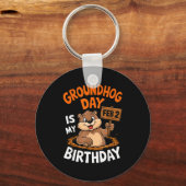 Groundhog Day Is My Birthday February 2nd _2  Sleutelhanger (Voorkant)