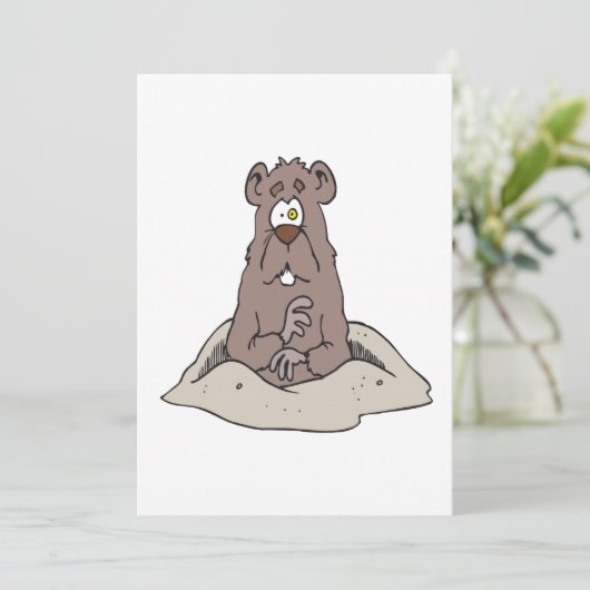Groundhog Day Kaart (Staand voorkant)