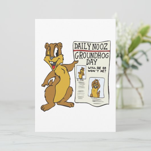 Groundhog Day Kaart (Staand voorkant)
