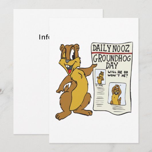 Groundhog Day Kaart (Voorkant / Achterkant)