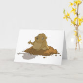 Groundhog Day Kaart (leeg) (Gele Bloem)