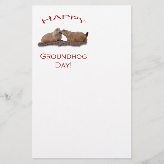Groundhog Day Kiss Briefpapier (Voorkant)