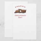 Groundhog Day Kiss Briefpapier (Voorkant / Achterkant)
