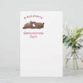 Groundhog Day Kiss Briefpapier (Staand voorkant)