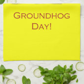 Groundhog Day Kiss Theedoek (Gevouwen)