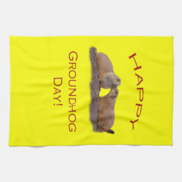 Groundhog Day Kiss Theedoek