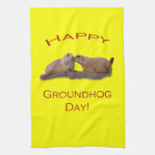 Groundhog Day Kiss Theedoek (Verticaal)